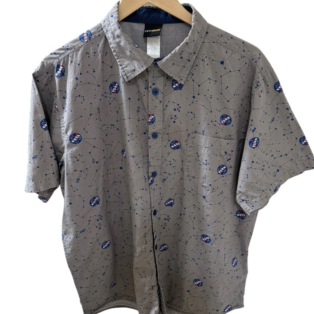 Fifth Sun Size XL Men’s Cotton NASA Print With constellations Whimsy Space Fun